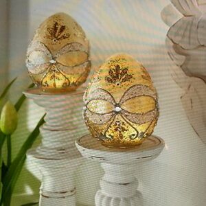 valerie parr hill 4" mercury glass eggs